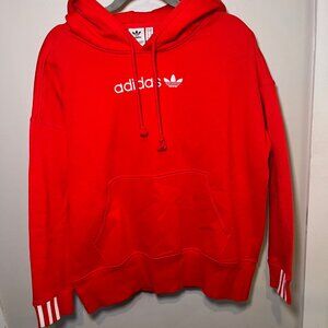 Adidas Red Pullover Hoodie Logo Sweatshirt – Size Small